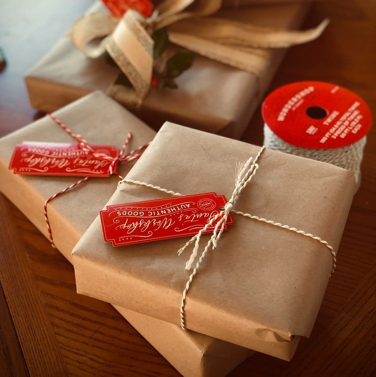 Brown Christmas presents Erica Marsland Unsplash